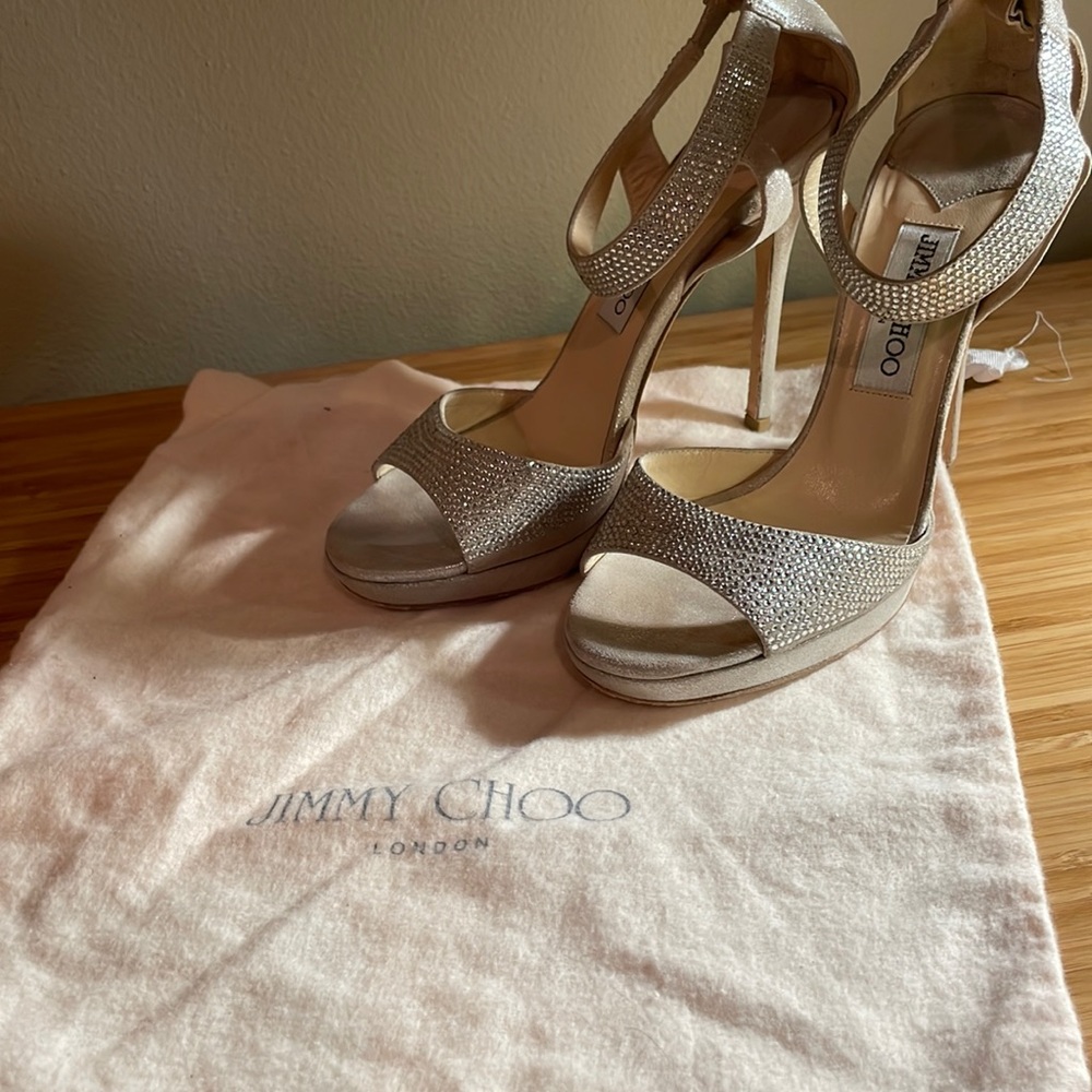Jimmy Choo strappy Heels.  37.5